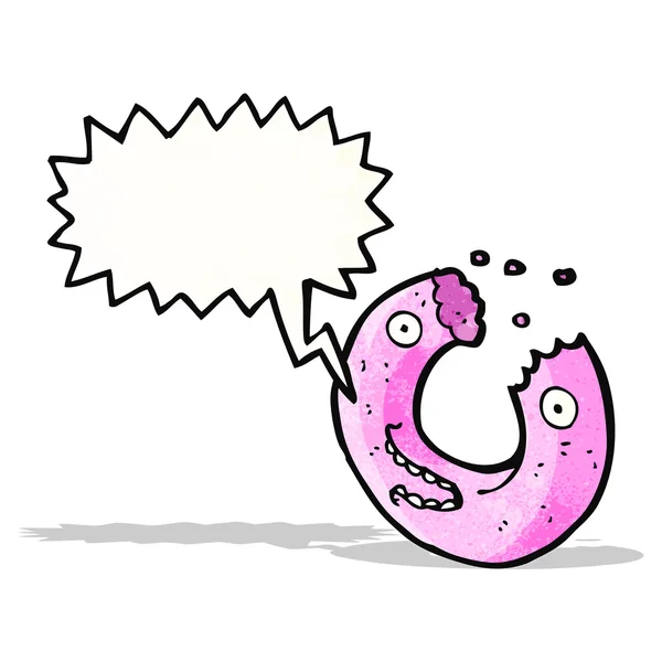 Hablar donut de dibujos animados — Archivo Imágenes Vectoriales