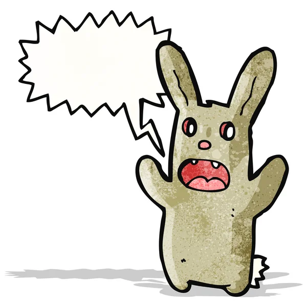 Conejo de dibujos animados espeluznante — Vector de stock