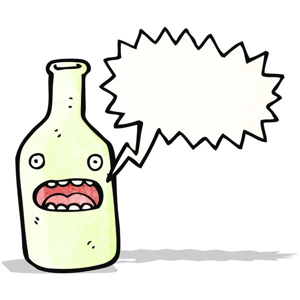 Postać z kreskówki przestraszony butelka — Wektor stockowy