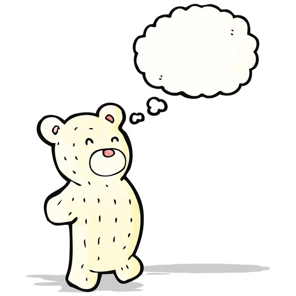 Cartoon cute teddy polar bear — Stock Vector
