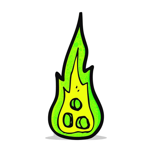 Kreskówka spalania płomienia — Wektor stockowy