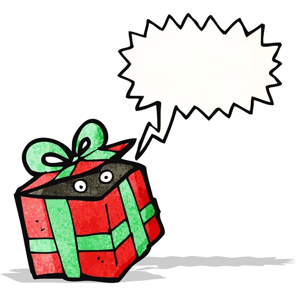 Caja de regalo de dibujos animados — Vector de stock