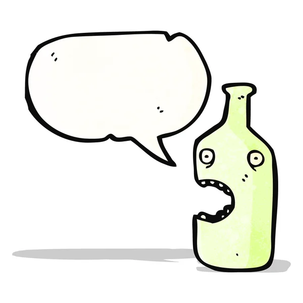 Verängstigte Flasche Cartoon-Figur — Stockvektor