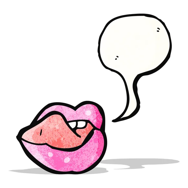 Sexy dibujos animados labios — Vector de stock