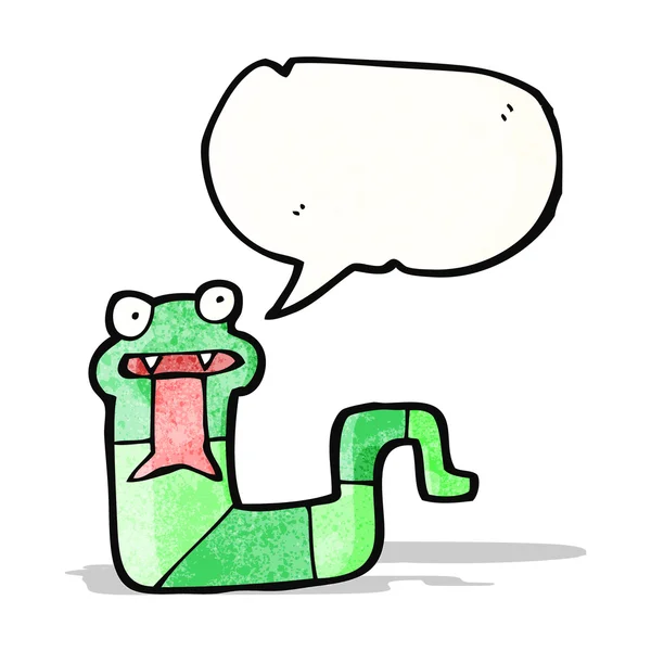 Γελοιογραφία φίδι σφύριγμα — Διανυσματικό Αρχείο