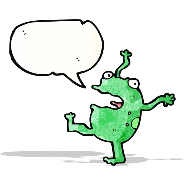 カエルの漫画のキャラクターのダンス — ストックベクタ