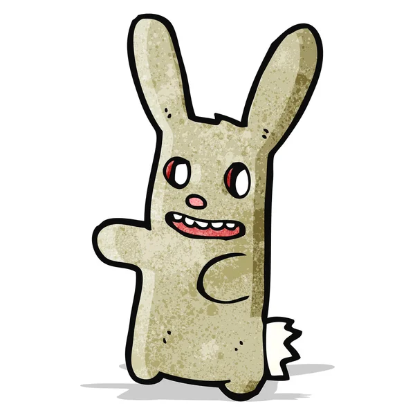 Desenhos animados assustadores de coelho — Vetor de Stock