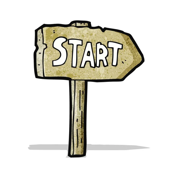 Start symbol cartoon — Stock Vector