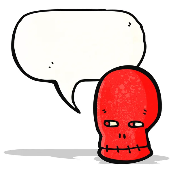 Calavera de dibujos animados hablando — Vector de stock