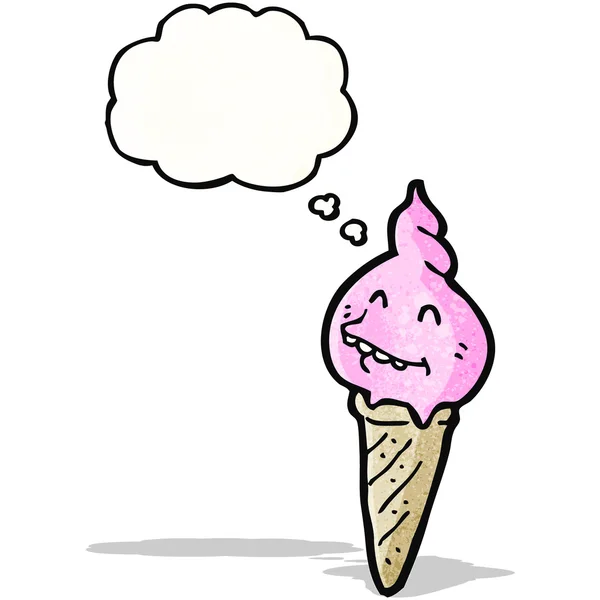 Γελοιογραφία παγωτό χωνάκι — Διανυσματικό Αρχείο
