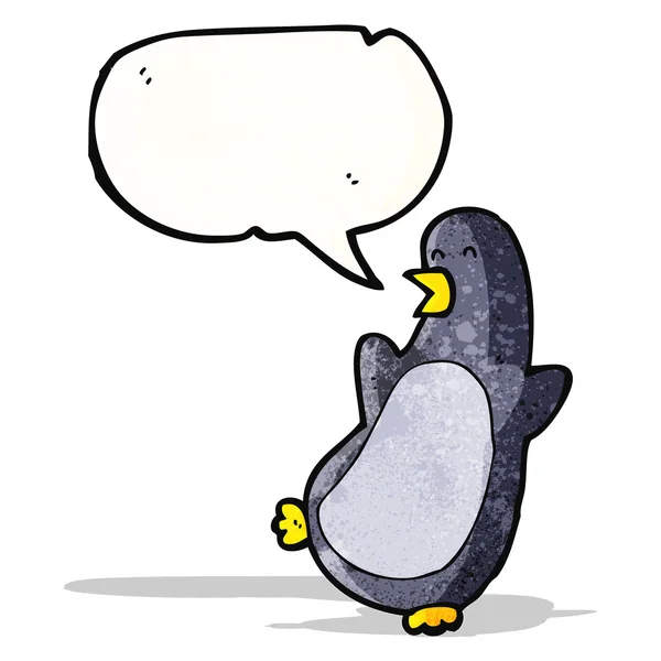 Kreslený tančící tučňák — Stockový vektor