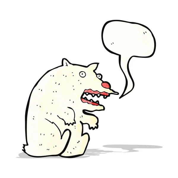 漫画の活発なシロクマ — ストックベクタ