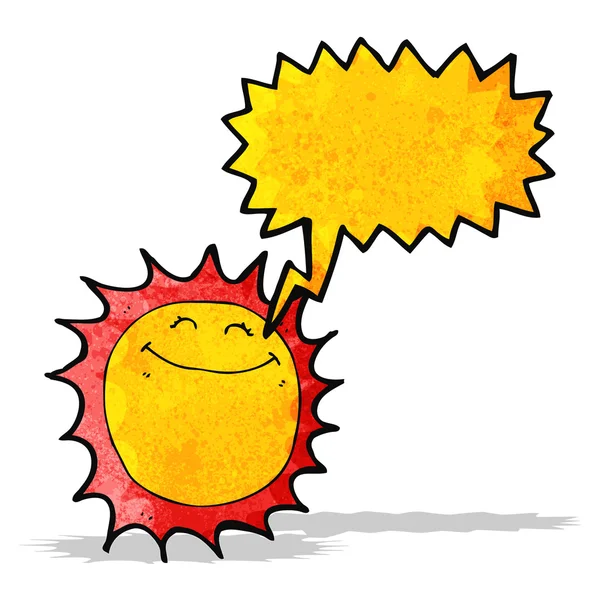 Happy slunce kreslená postavička — Stockový vektor