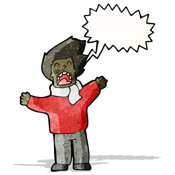 Cartoon schreeuwen man — Stockvector