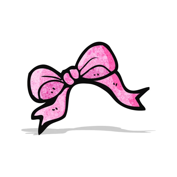 Çizgi film pink bow — Stok Vektör