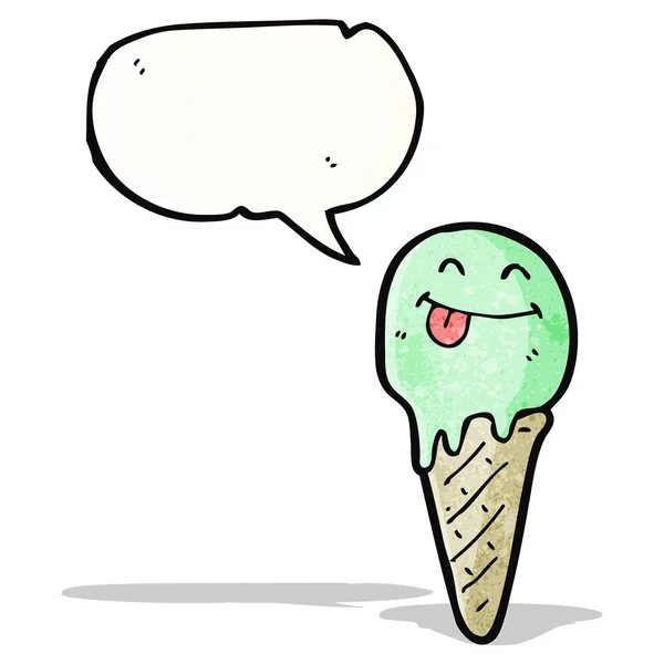 Desene animate înghețată con — Vector de stoc