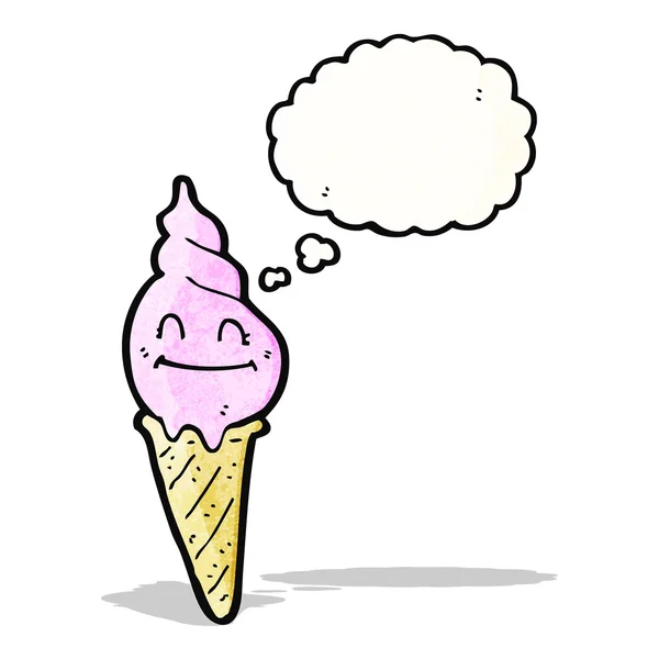 Personagem de desenho animado cone sorvete — Vetor de Stock