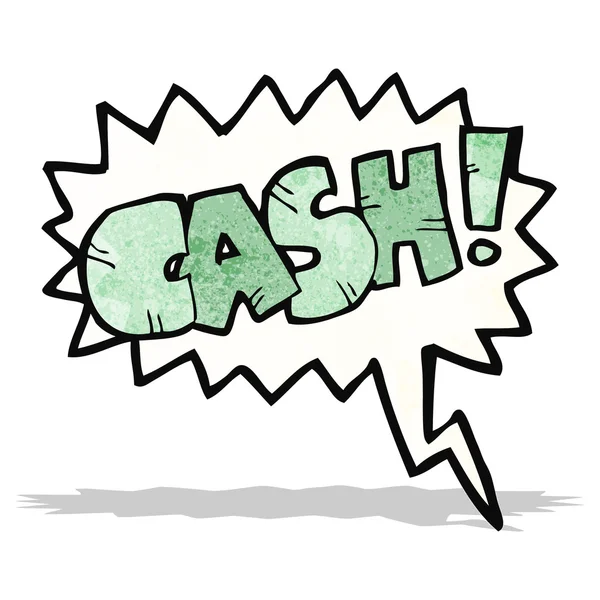 Cartoon shout for cash — Stock Vector