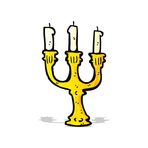 Dibujos animados candelabro adornado — Vector de stock