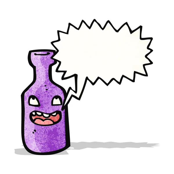 Μπουκάλι ευτυχής κινουμένων σχεδίων — Διανυσματικό Αρχείο
