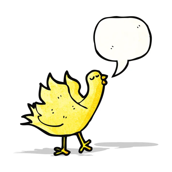Fumetto uccello giallo — Vettoriale Stock