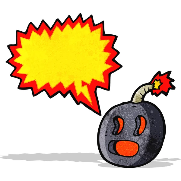 Shouting bomb cartoon — Stock Vector