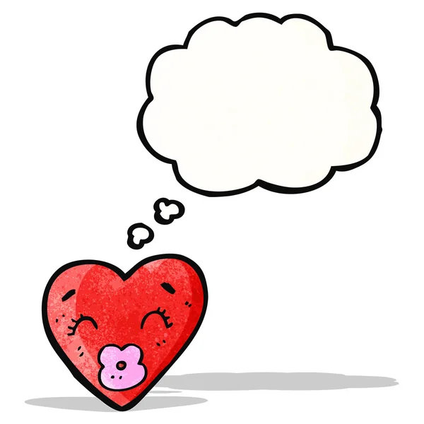 Amore cuore cartone animato personaggio — Vettoriale Stock