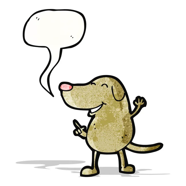 Pies z kreskówki z bańki mowy — Wektor stockowy