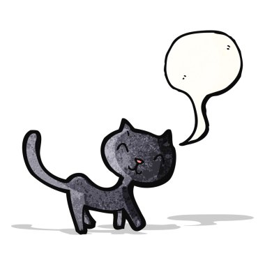 çizgi film siyah kedi