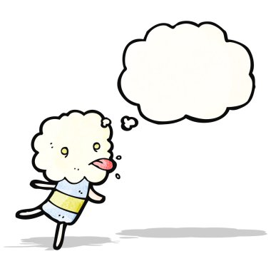 schattige kleine wolk schepsel tong uitsteekt