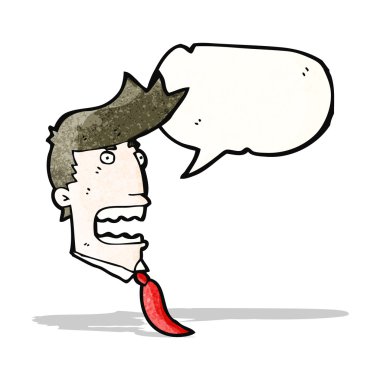 karikatür bağıran adam