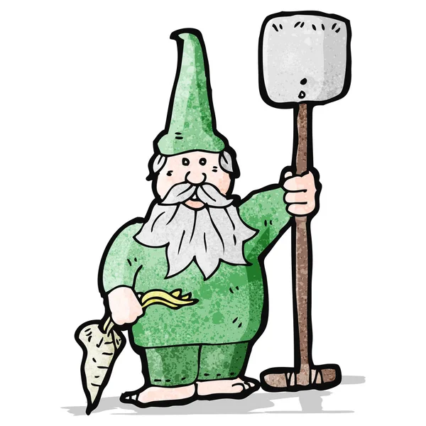 Gnome de jardin dessin animé — Image vectorielle