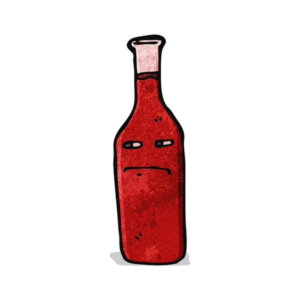 Garrafa de vinho tinto desenhos animados —  Vetores de Stock