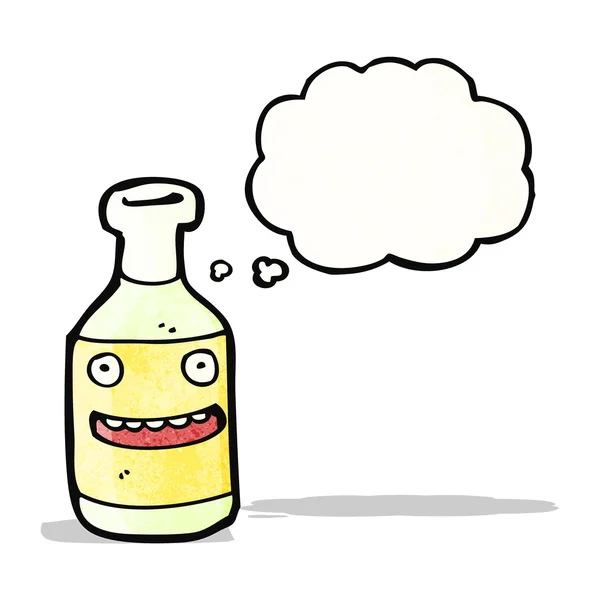 Happy bottle cartoon character — Wektor stockowy