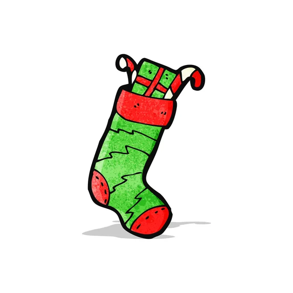 Noel çorap çizgi film karakteri — Stok Vektör