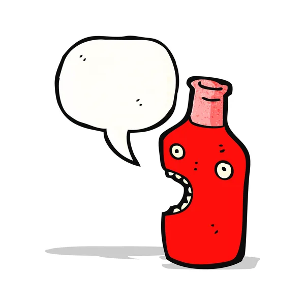 Pratende fles cartoon — Stockvector