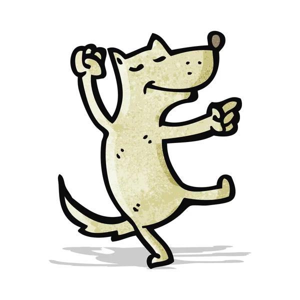 Perro bailarín de dibujos animados — Vector de stock