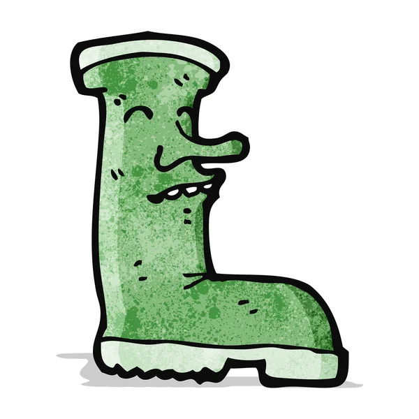 Wellington boot personnage de bande dessinée — Image vectorielle