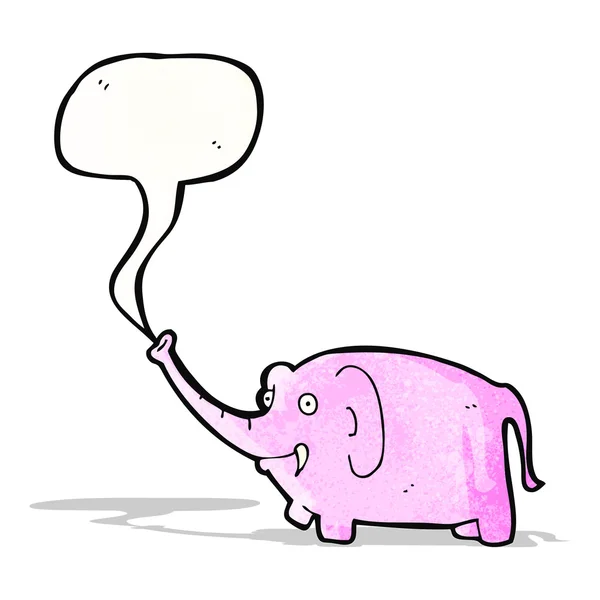 Elefante rosa de dibujos animados — Archivo Imágenes Vectoriales