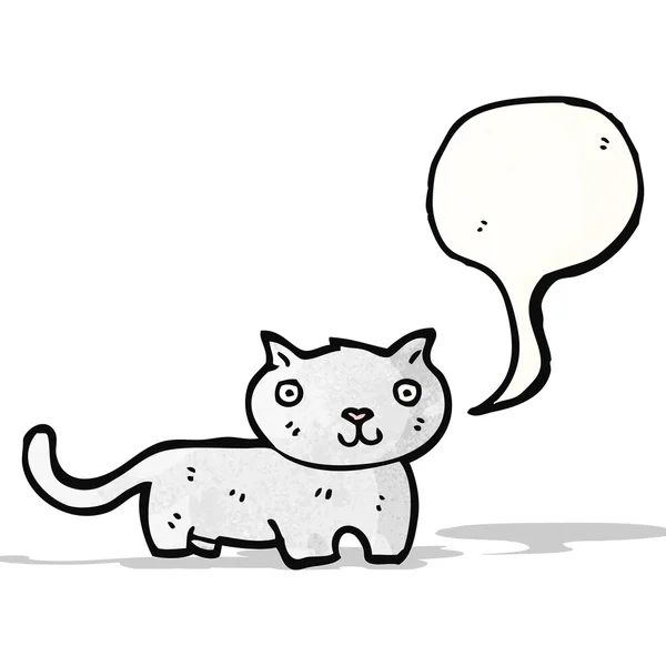 Chat dessin animé avec bulle de parole — Image vectorielle