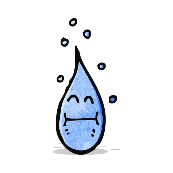 Cartoon raindrop — Stock Vector