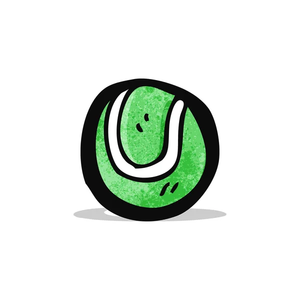Balle de tennis dessin animé — Image vectorielle