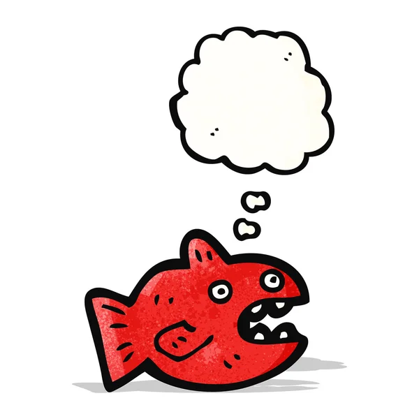 Desene animate piranha — Vector de stoc