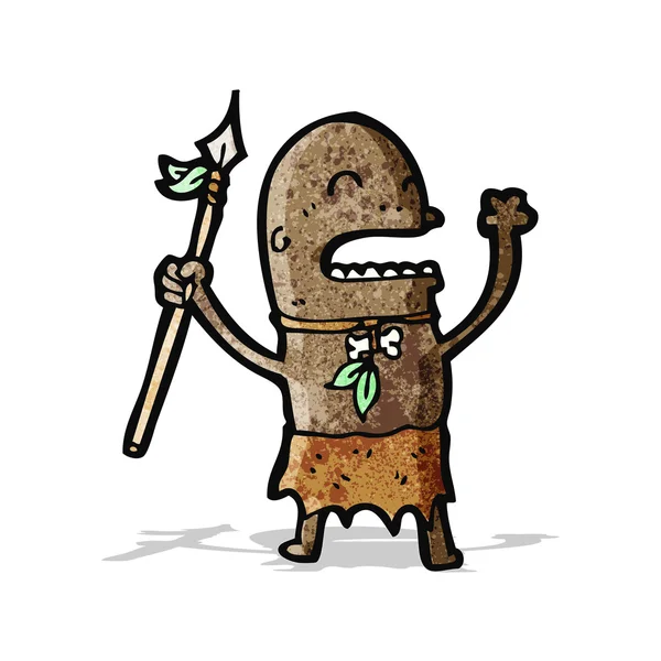 Cartoon tribal man — Stock vektor