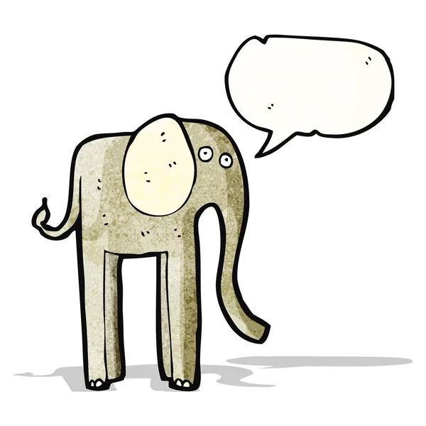 Grappige tekenfilm olifant — Stockvector