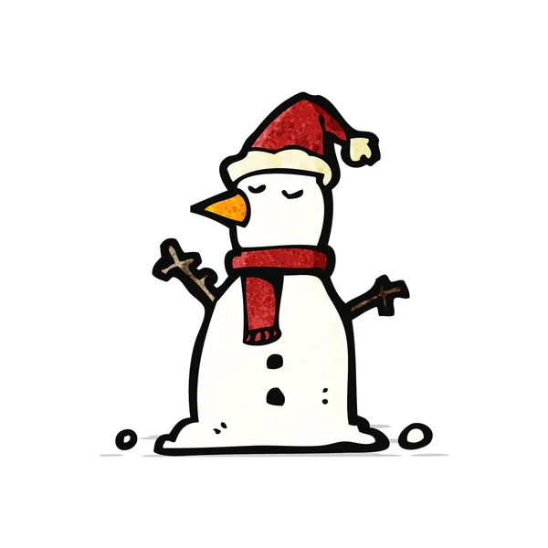 Muñeco de nieve de dibujos animados — Vector de stock