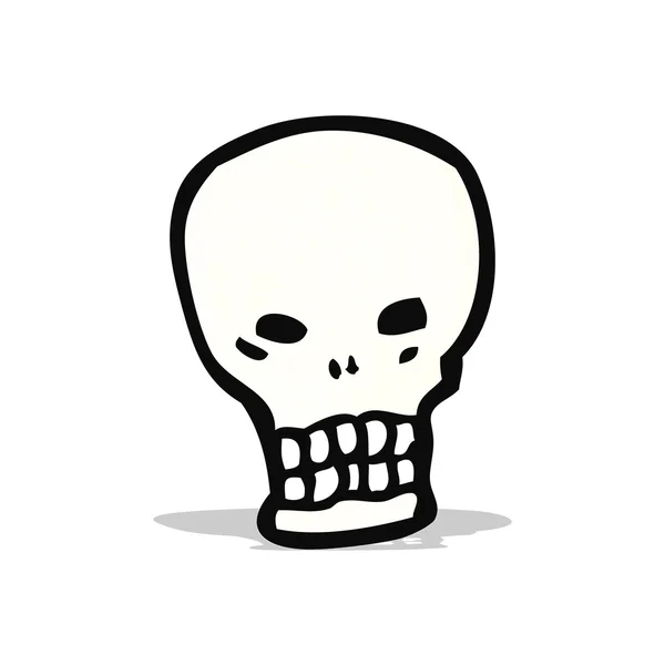 Karikatür skull simgesi — Stok Vektör