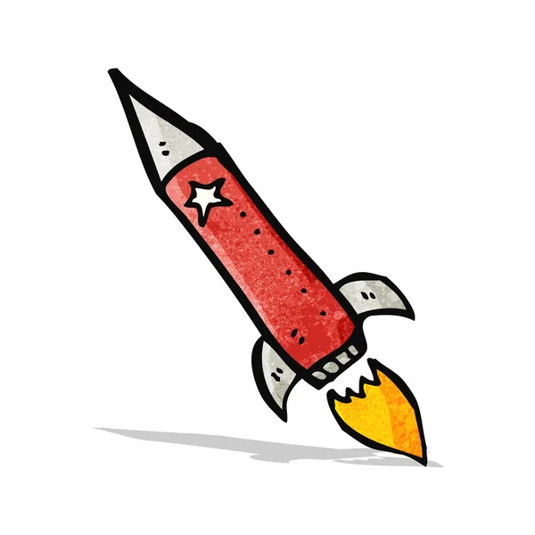 Cohete de dibujos animados — Vector de stock