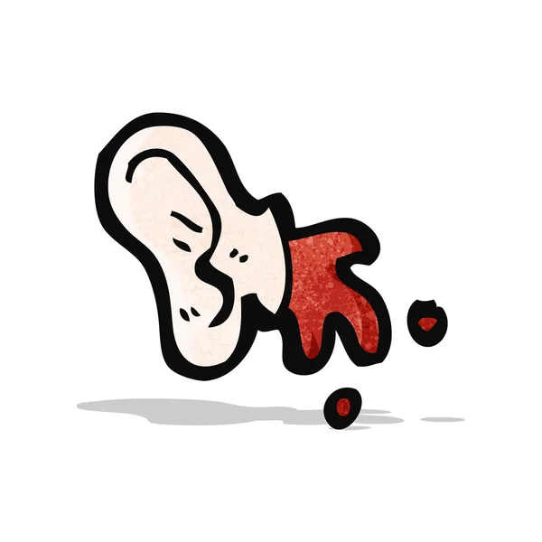 Cartoon cut off ear — Stock Vector