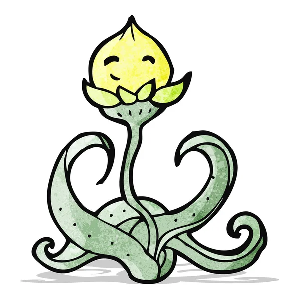 Bloem stripfiguur — Stockvector